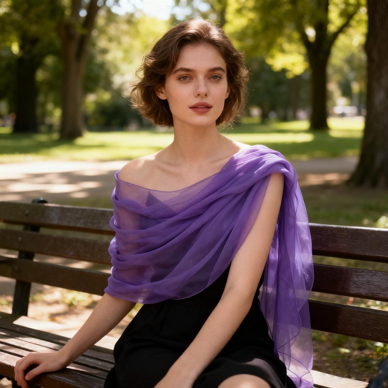 K-Elewon وشاح كيلون ذو لون صلب شعور حرير موضة وشاحات لف طويلة خفيفة الوزن للنساء H01-03 - Image 5